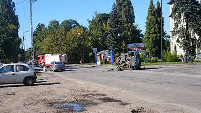 Wypadek na Dworcowej w Tomaszowie Mazowieckim