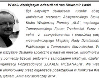 Nie żyje Sławomir Łaski, tomaszowski działacz ruchów abstynenckich