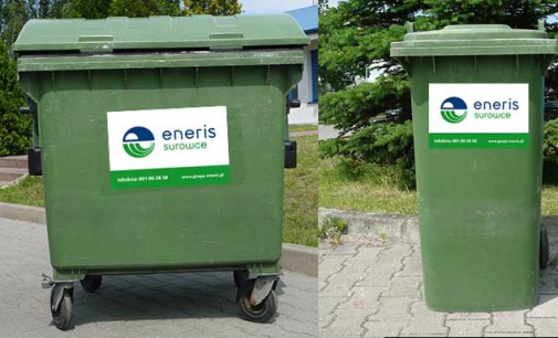 Już nie Veolia, a ENERIS Surowce. Nowe oznakowanie pojemników na odpady