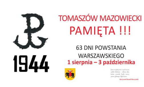 Tomaszów Mazowiecki pamięta. Uroczystości w rocznicę wybuchu Powstania Warszawskiego