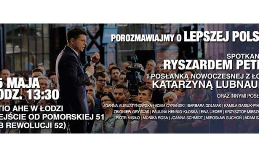 Nowoczesna zaprasza na spotkanie z Ryszardem Petru w Łodzi