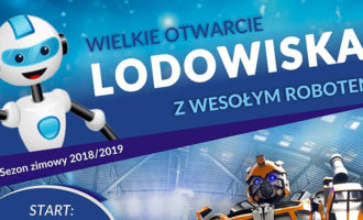 Wielkie otwarcie lodowiska z wesołym robotem Wielkie otwarcie lodowiska z wesołym robotem