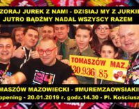 Happening “Murem za Owsiakiem” w niedzielę na placu Kościuszki