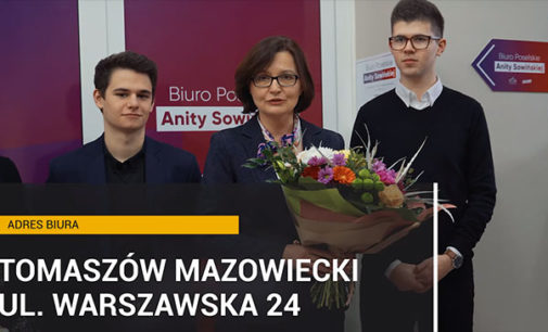 Posłanka Anita Sowińska otworzyła biuro w Tomaszowie (WIDEO)