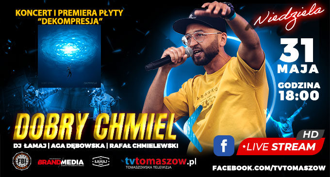 Tomaszowski rap online. Koncert Dobry Chmiel „Dekompresja” w niedzielę o 18:00