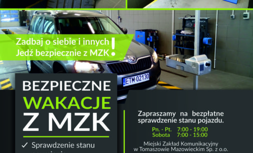 Bezpieczne wakacje z MZK ‒ sprawdź bezpłatnie stan auta