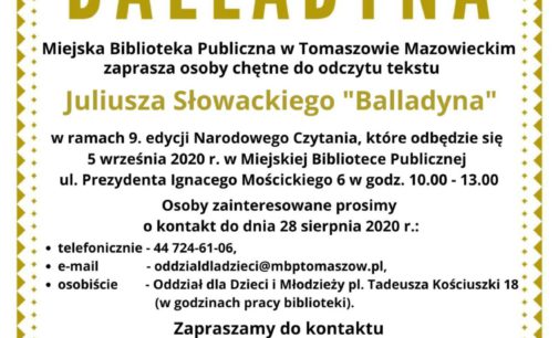 Narodowe czytanie „Balladyny”