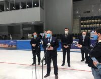 Briefing prasowy na temat Powszechnego Punktu Szczepień w Arenie Lodowej