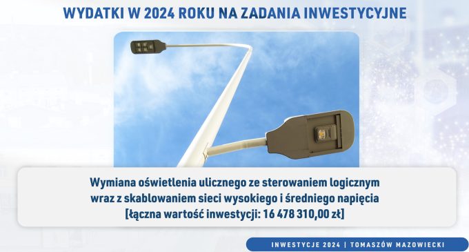Inwestycje w Tomaszowie na 2024 rok!